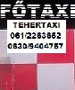 Belfldi rufuvarozs - Ftaxi Tehertaxi Budapest